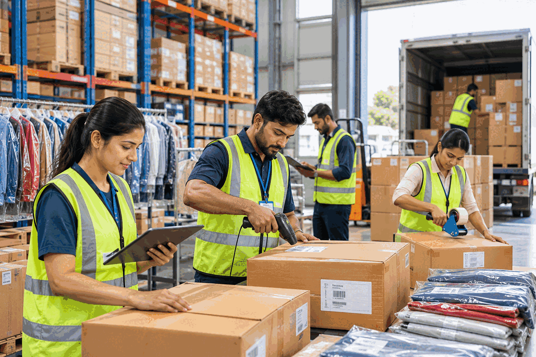 Garment packing dispatch and export documentation